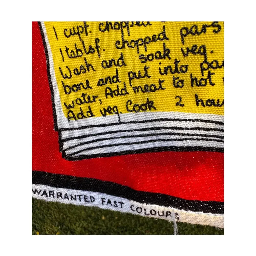 Vintage Traditional Scottish Recipes Linen Tea Towel